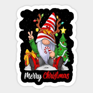 Merry Christmas Gnome Family Sticker